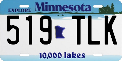 MN license plate 519TLK