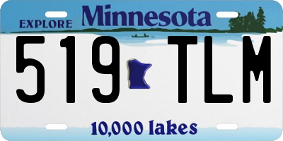 MN license plate 519TLM