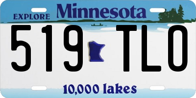 MN license plate 519TLO