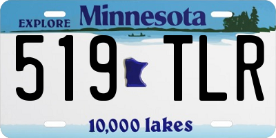 MN license plate 519TLR