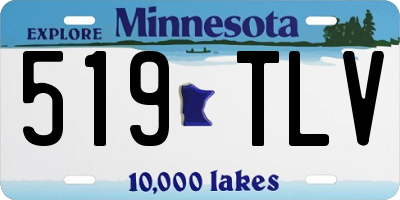 MN license plate 519TLV