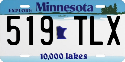MN license plate 519TLX