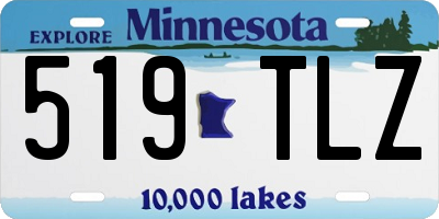 MN license plate 519TLZ