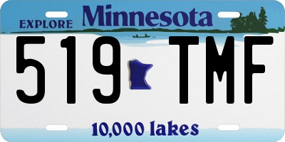 MN license plate 519TMF