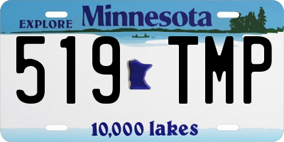MN license plate 519TMP