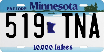 MN license plate 519TNA