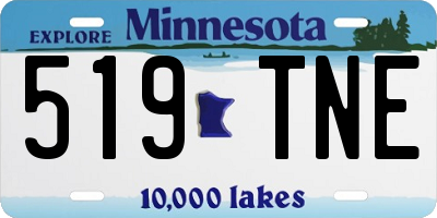 MN license plate 519TNE