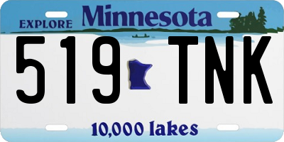 MN license plate 519TNK