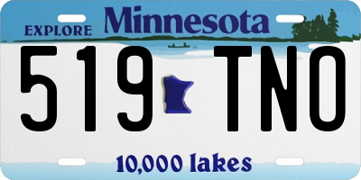 MN license plate 519TNO