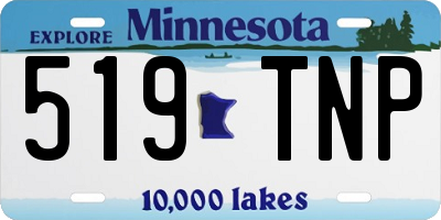 MN license plate 519TNP