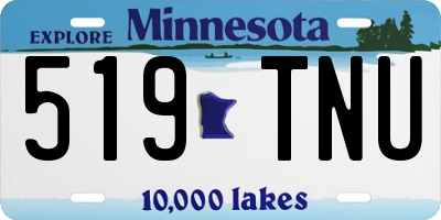 MN license plate 519TNU