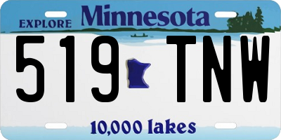 MN license plate 519TNW
