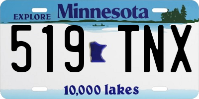 MN license plate 519TNX