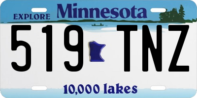 MN license plate 519TNZ