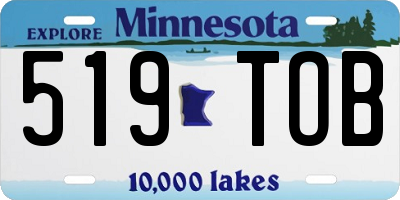 MN license plate 519TOB