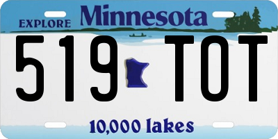MN license plate 519TOT