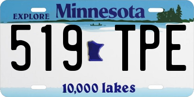 MN license plate 519TPE