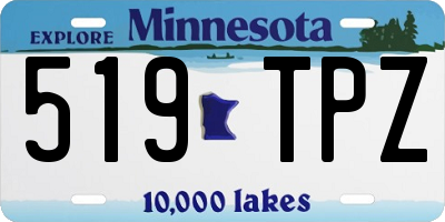 MN license plate 519TPZ