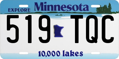 MN license plate 519TQC
