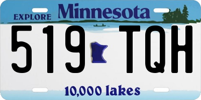 MN license plate 519TQH
