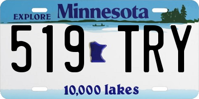 MN license plate 519TRY