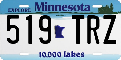 MN license plate 519TRZ