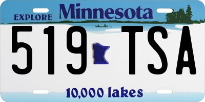 MN license plate 519TSA