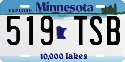 MN license plate 519TSB