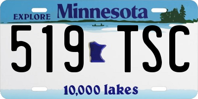 MN license plate 519TSC