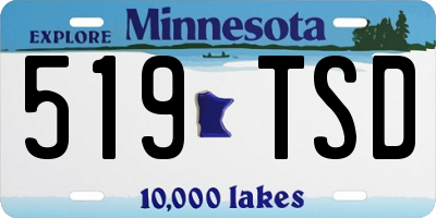 MN license plate 519TSD