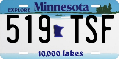 MN license plate 519TSF