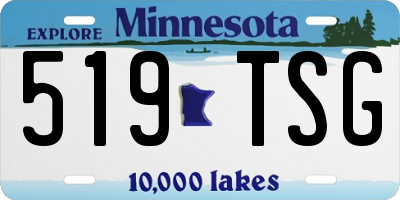 MN license plate 519TSG
