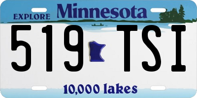MN license plate 519TSI