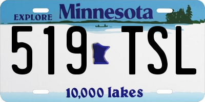 MN license plate 519TSL
