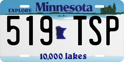 MN license plate 519TSP