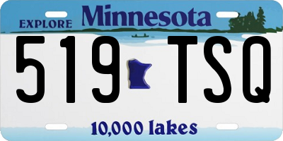 MN license plate 519TSQ