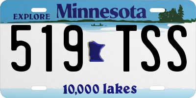 MN license plate 519TSS