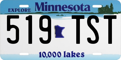 MN license plate 519TST