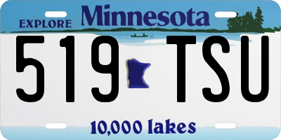 MN license plate 519TSU