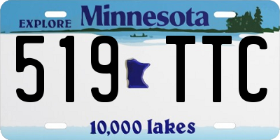 MN license plate 519TTC