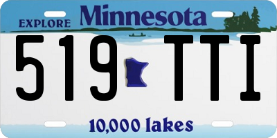 MN license plate 519TTI