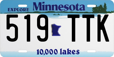 MN license plate 519TTK