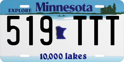 MN license plate 519TTT
