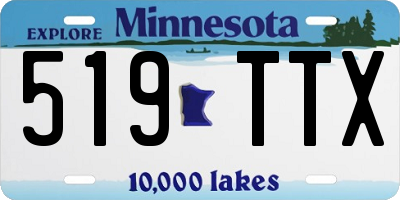MN license plate 519TTX