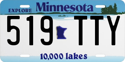 MN license plate 519TTY