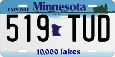 MN license plate 519TUD