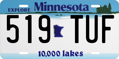 MN license plate 519TUF