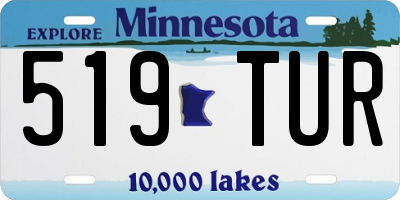 MN license plate 519TUR