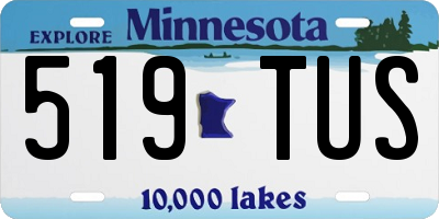 MN license plate 519TUS
