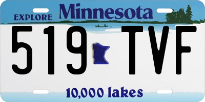 MN license plate 519TVF